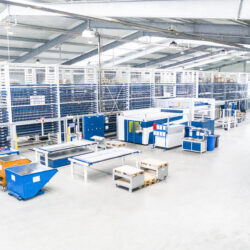 Shot of a large Henke production hall